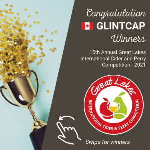 Congratulation GLINTCAP Winners 2021 - Cider Canada